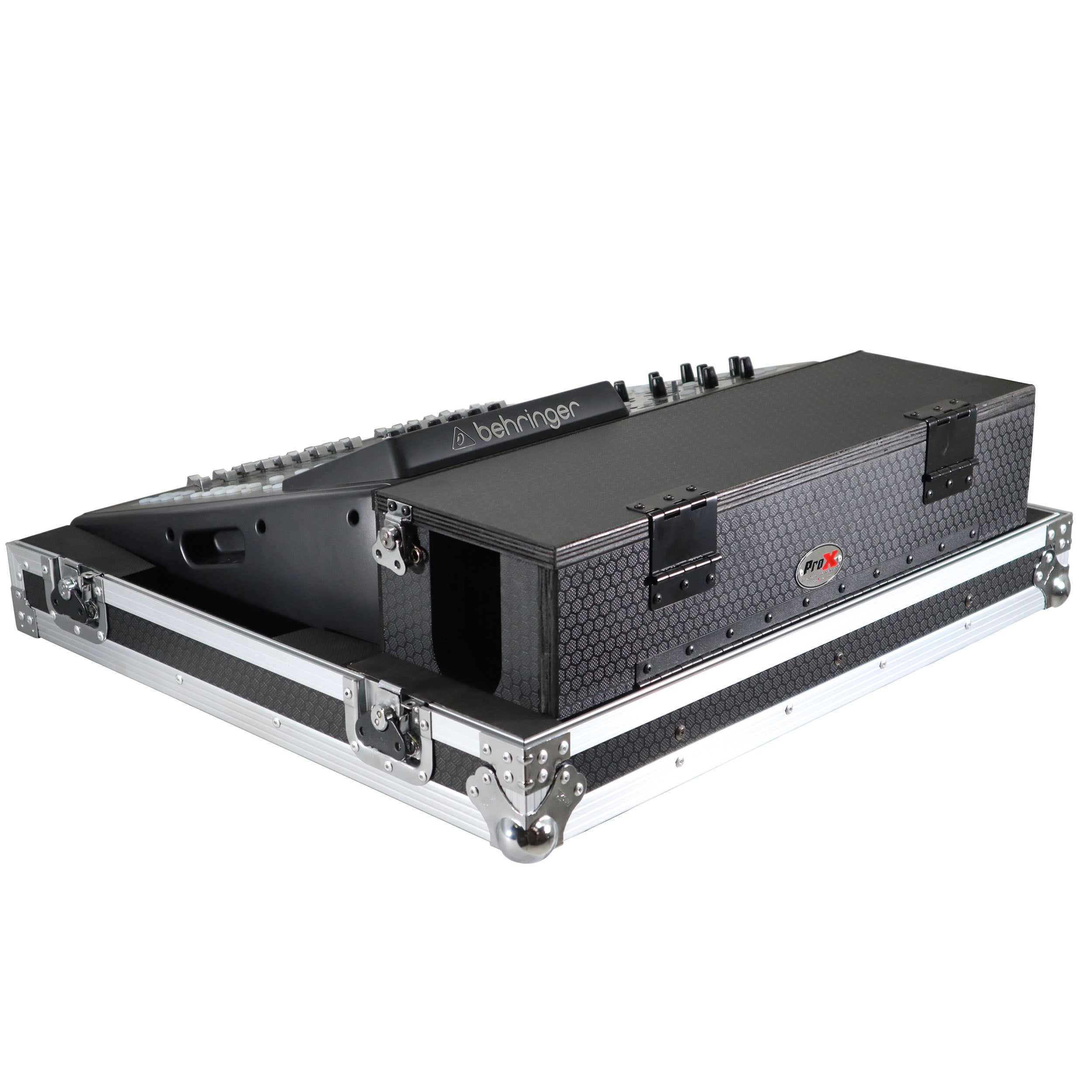 ProX ATA Digital Audio Mixer Flight Case for Behringer X32 Compact Console with Doghouse compartment and Caster wheels