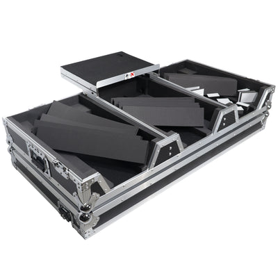 ProX Flight Case DJ Coffin for Pioneer Mixer DJM-900NXS2 and 2 CDJ-3000 W-Wheels and Laptop Shelf