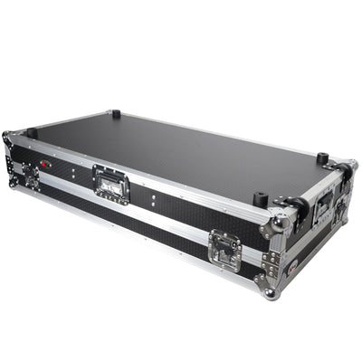 ProX Flight Case DJ Coffin for Pioneer Mixer DJM-900NXS2 and 2 CDJ-3000 W-Wheels and Laptop Shelf