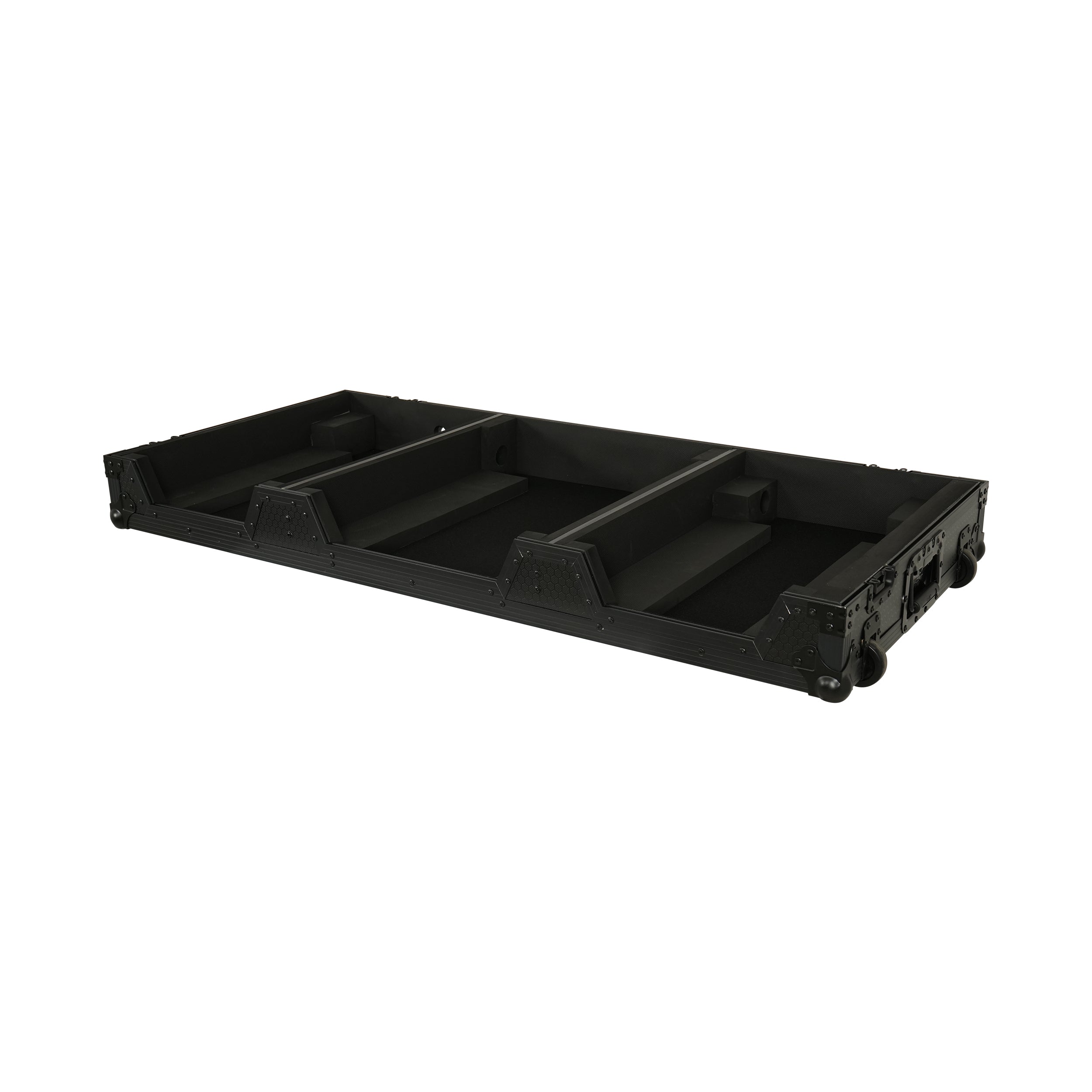 ProX Fits 2x Pioneer CDJ 3000X Case / Pioneer DJM V10 / A9 Mixer All Black and Low profile Wheels