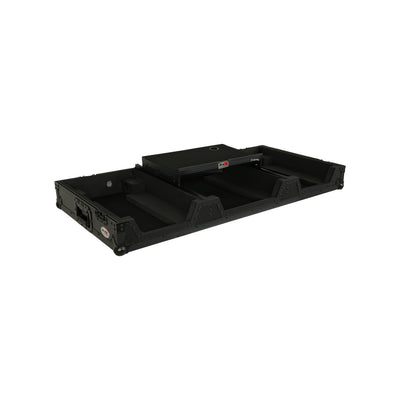ProX Fits 2x Pioneer CDJ 3000X Case / Pioneer DJM V10 / A9 Mixer w/ Laptop Shelf, All Black and Low profile Wheels