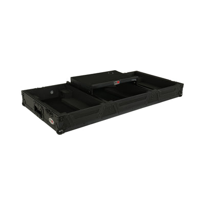 ProX Fits 2x Pioneer CDJ 3000X Case / Pioneer DJM V10 / A9 Mixer w/ Laptop Shelf, All Black and Low profile Wheels