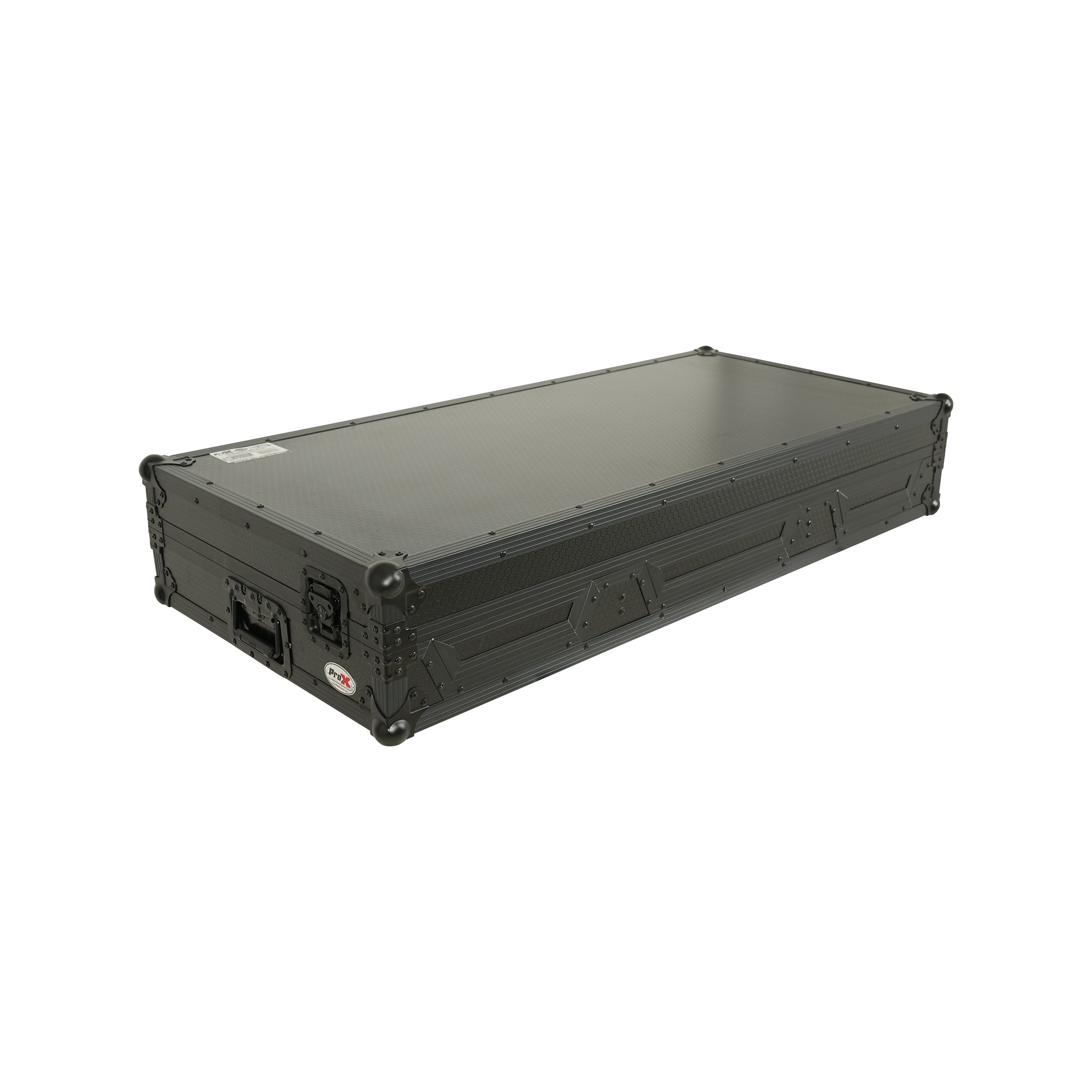 ProX Fits 2x Pioneer CDJ 3000X Case / Pioneer DJM V10 / A9 Mixer w/ Laptop Shelf, All Black and Low profile Wheels