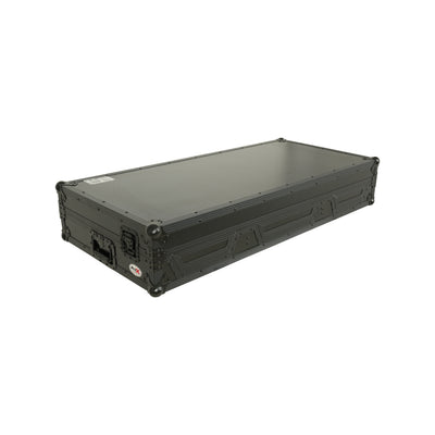 ProX Fits 2x Pioneer CDJ 3000X Case / Pioneer DJM V10 / A9 Mixer w/ Laptop Shelf, All Black and Low profile Wheels