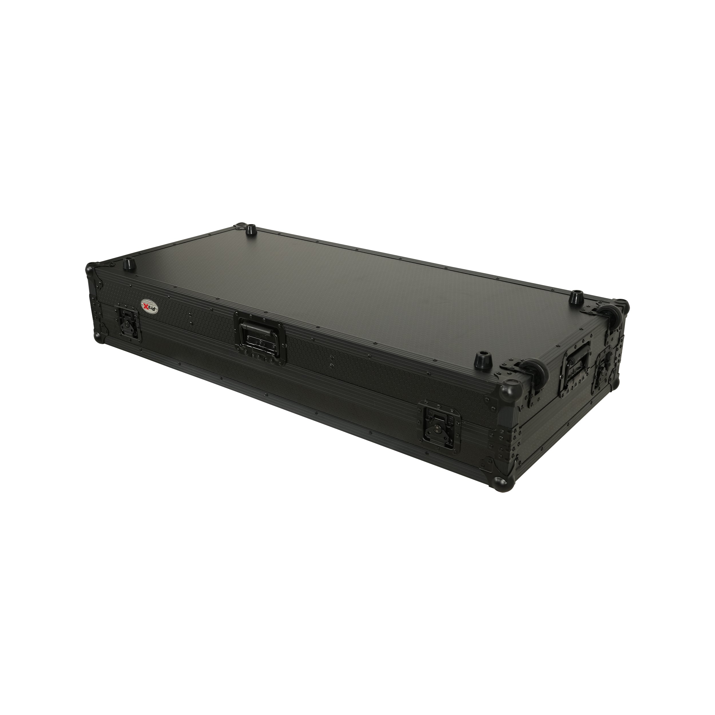 ProX Fits 2x Pioneer CDJ 3000X Case / Pioneer DJM V10 / A9 Mixer w/ Laptop Shelf, All Black and Low profile Wheels