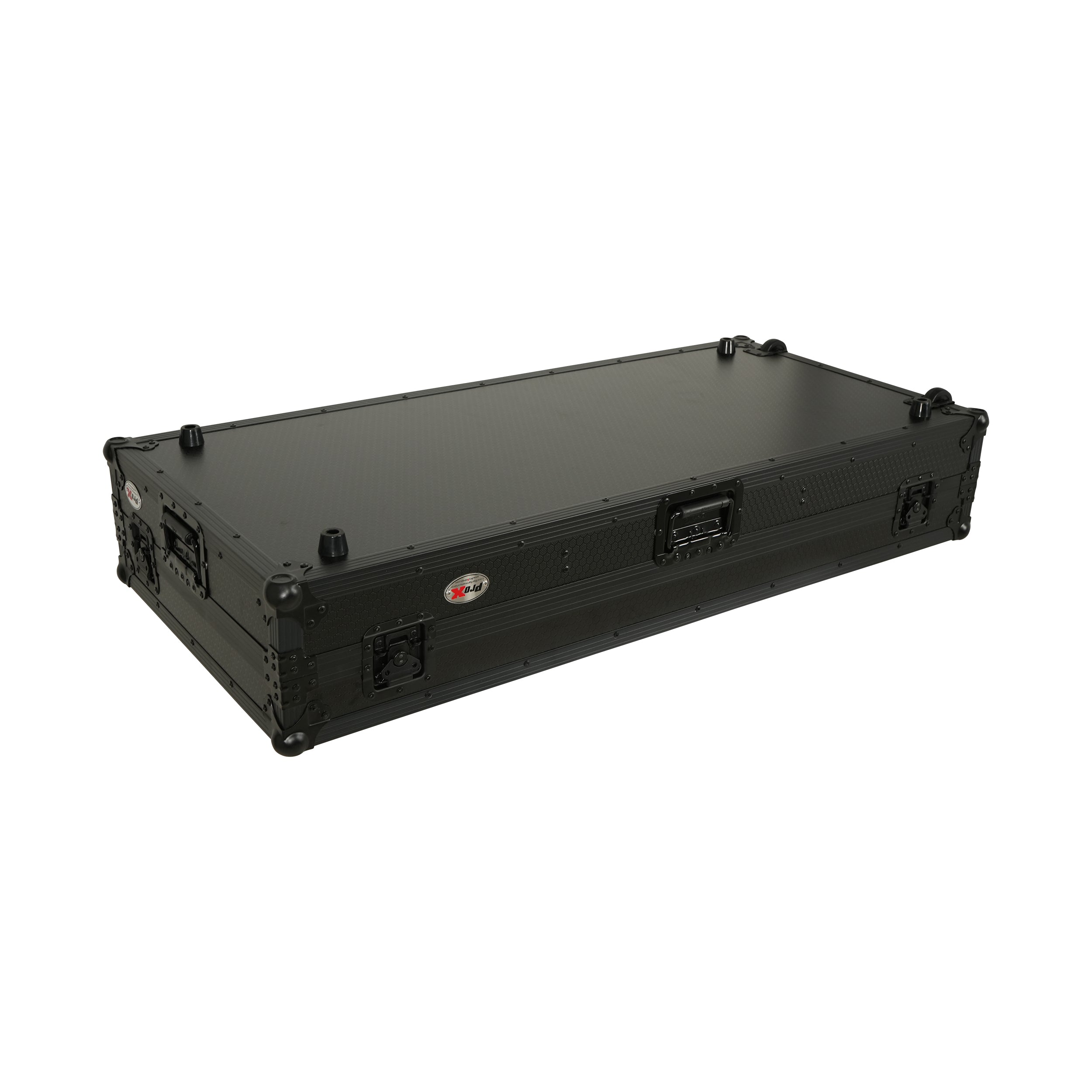 ProX Fits 2x Pioneer CDJ 3000X Case / Pioneer DJM V10 / A9 Mixer w/ Laptop Shelf, All Black and Low profile Wheels