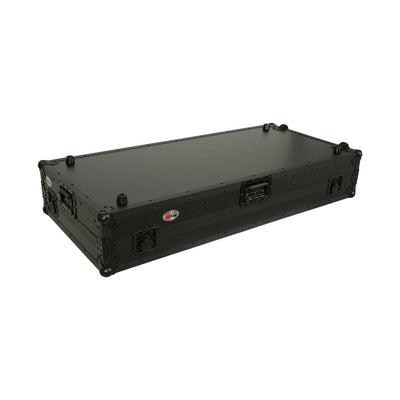 ProX Fits 2x Pioneer CDJ 3000X Case / Pioneer DJM V10 / A9 Mixer w/ Laptop Shelf, All Black and Low profile Wheels