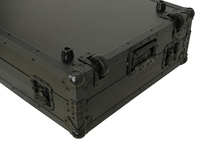 ProX Fits 2x Pioneer CDJ 3000X Case / Pioneer DJM V10 / A9 Mixer w/ Laptop Shelf, All Black and Low profile Wheels