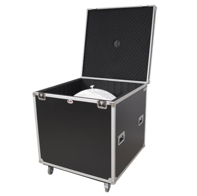 ProX 30" Mirror Ball Flight Road Case with wheels and Stay open hinge door
