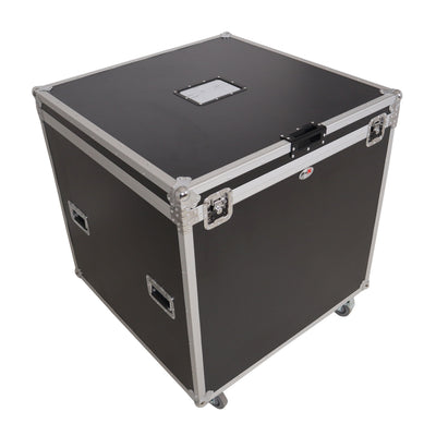 ProX 24" Mirror Ball Flight Road Case with wheels and Stay open hinge door