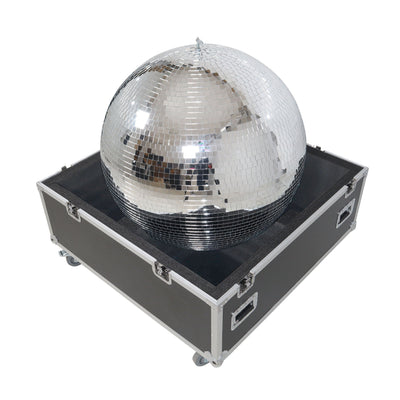 ProX 40" Mirror Ball Flight Road Case with wheels and two removable top cover