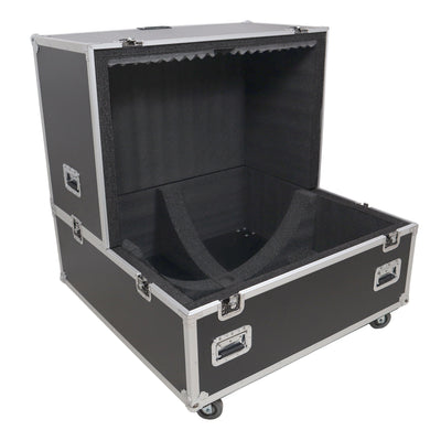 ProX 40" Mirror Ball Flight Road Case with wheels and two removable top cover