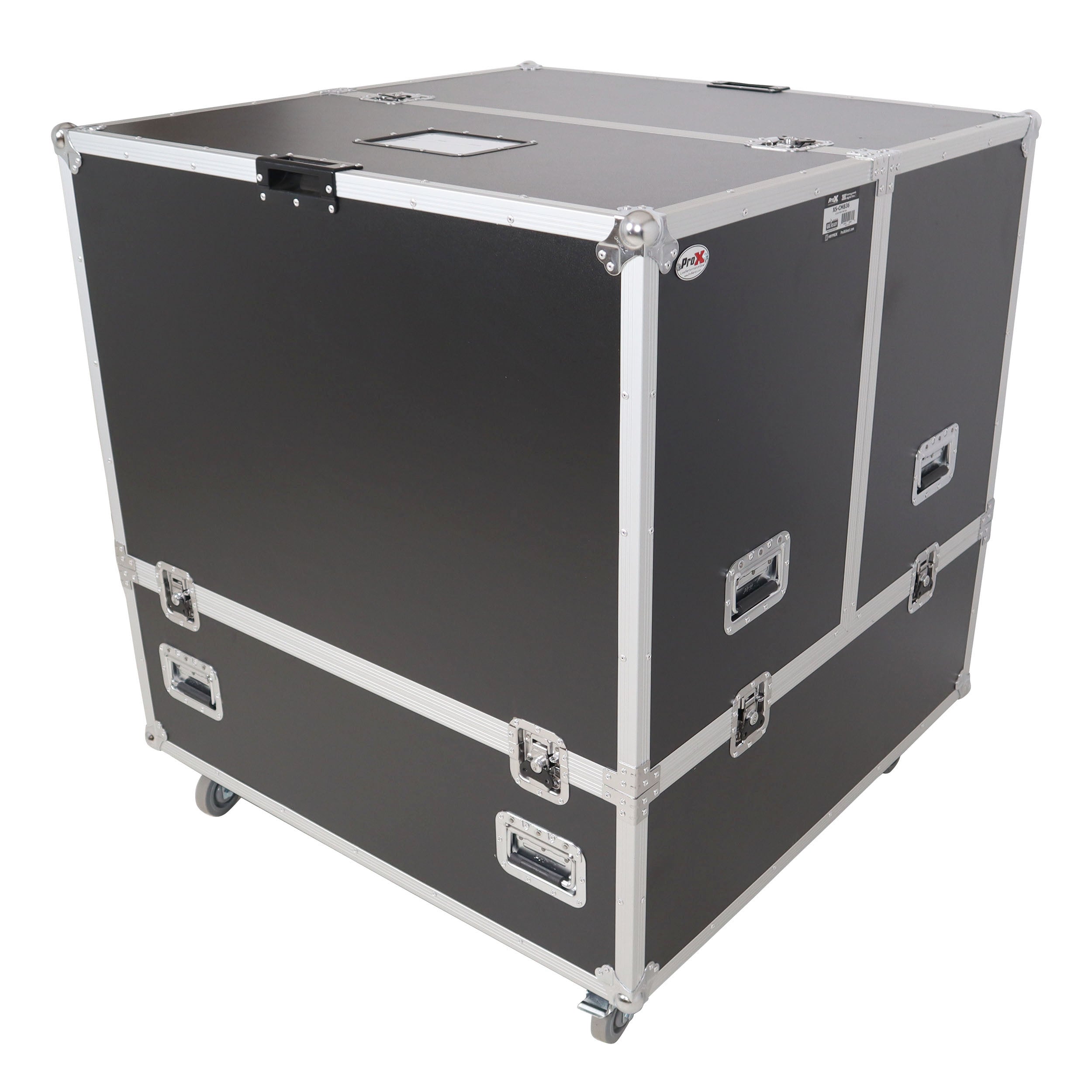 ProX 40" Mirror Ball Flight Road Case with wheels and two removable top cover