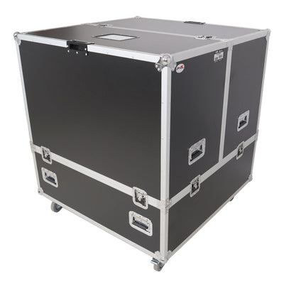 ProX 40" Mirror Ball Flight Road Case with wheels and two removable top cover