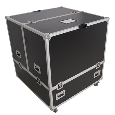 ProX 40" Mirror Ball Flight Road Case with wheels and two removable top cover