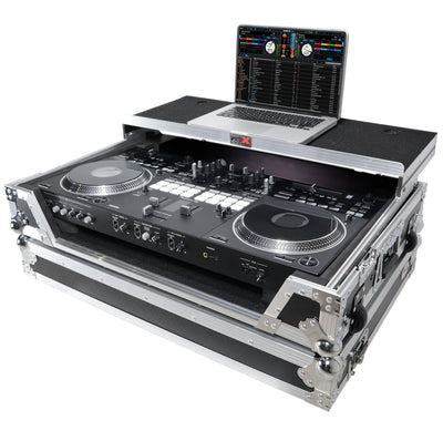 ProX ATA Style Flight Case for Pioneer DDJ-REV7 DJ Controller with Laptop Shelf Wheels and 1U Rackspace
