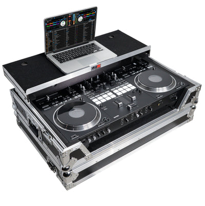ProX ATA Style Flight Case for Pioneer DDJ-REV7 DJ Controller with Laptop Shelf Wheels and 1U Rackspace