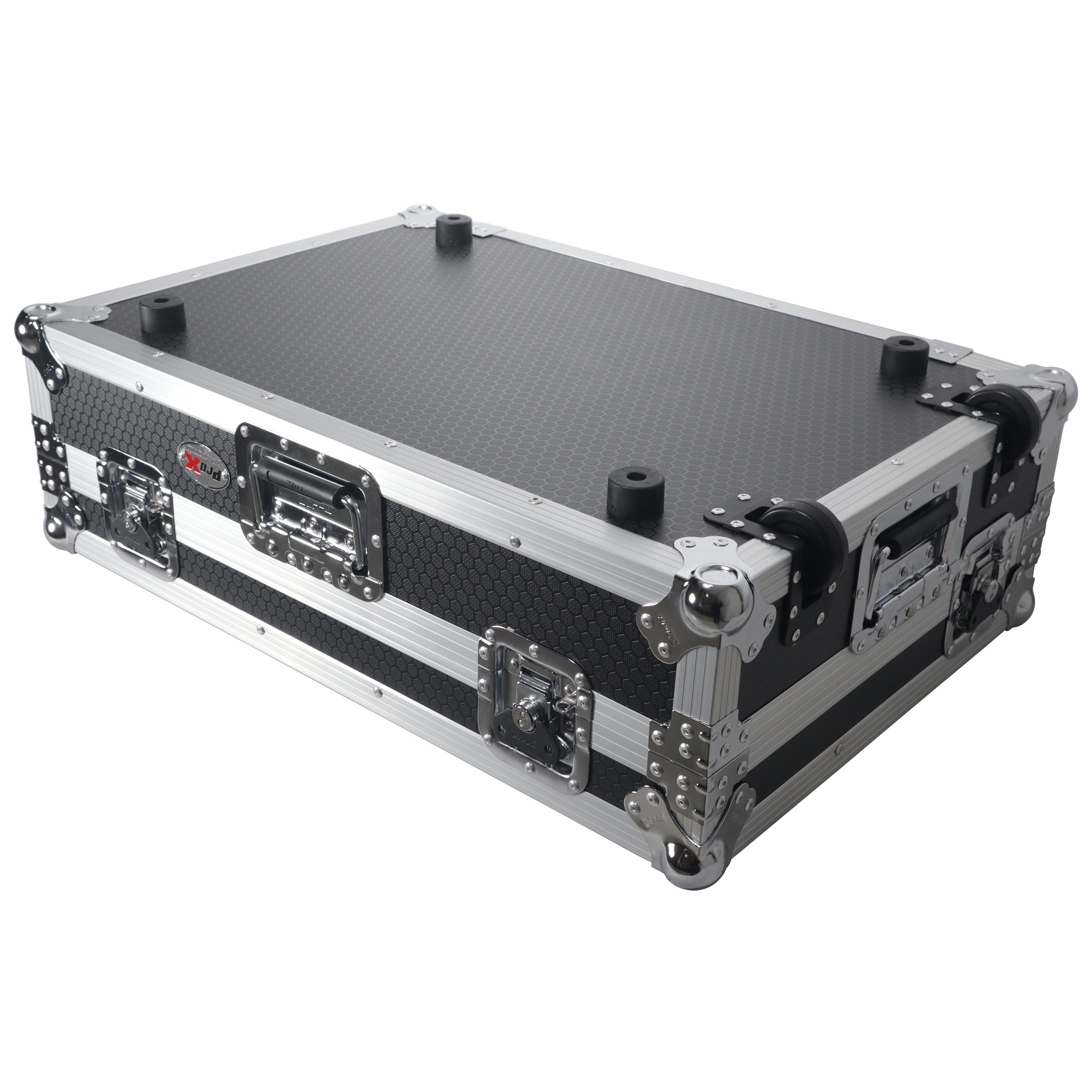 ProX Flight Style Road Case For Pioneer DDJ-FLX10 or DDJ-GRV6 DJ Controller with 1U Rack Space Wheels