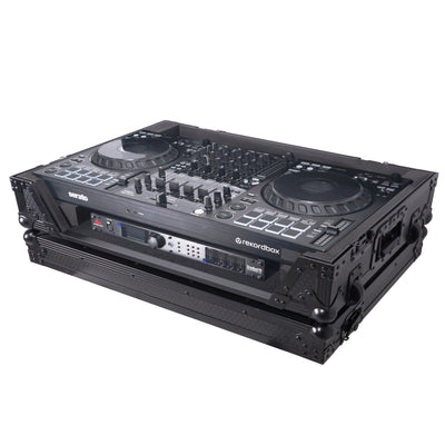ProX Flight Style Road Case For Pioneer DDJ-FLX10 or DDJ-GRV6 DJ Controller with 1U Rack Space Wheels