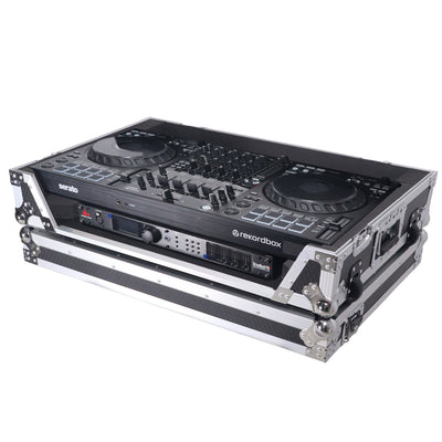ProX Flight Style Road Case For Pioneer DDJ-FLX10 or DDJ-GRV6 DJ Controller with 1U Rack Space Wheels
