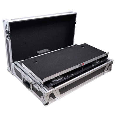 ProX ATA Style Flight Case for Pioneer DDJ-REV7 DJ Controller with Laptop Shelf Wheels and 1U Rackspace