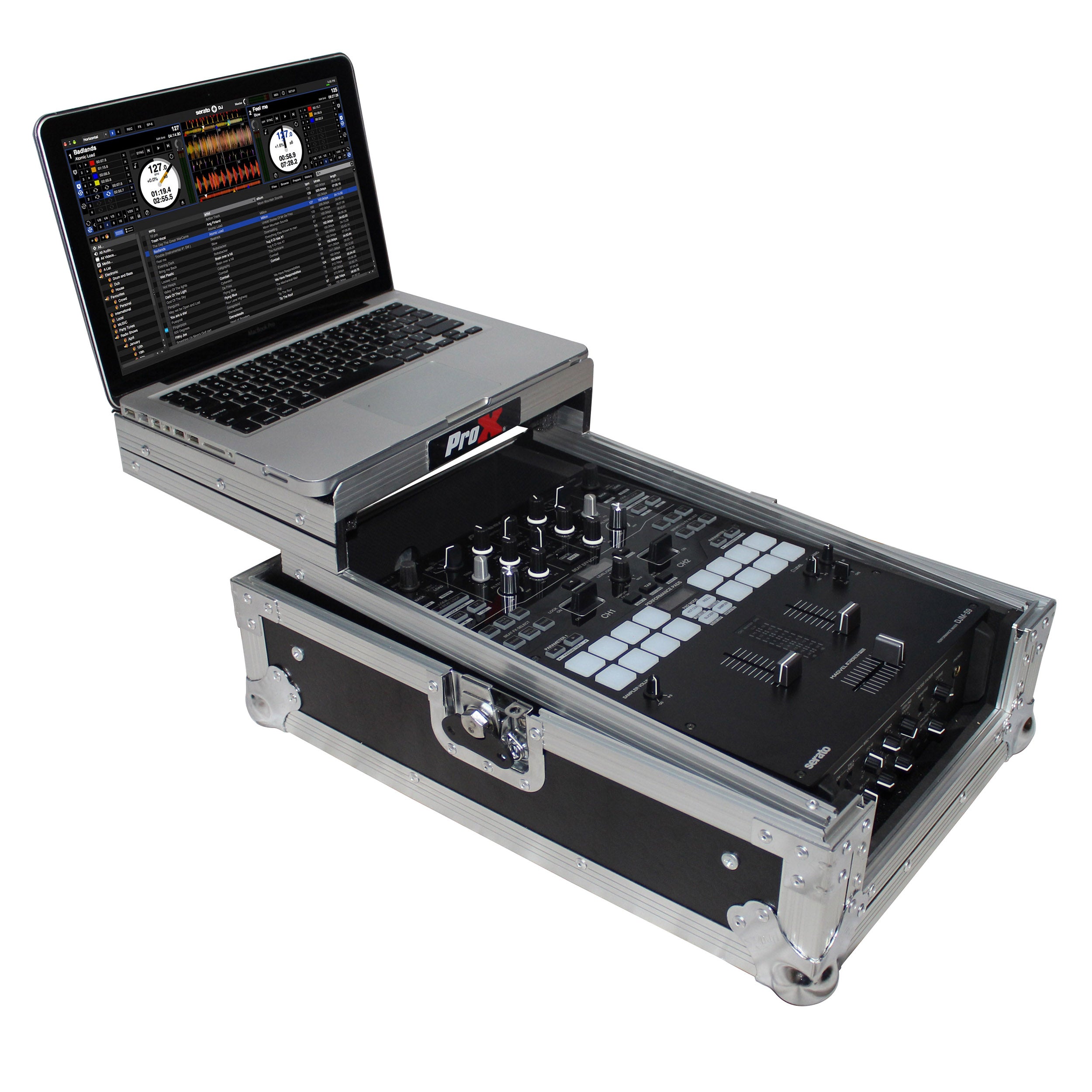 ProX Flight Case for Pioneer DJM-S9 & DJM-S7 Mixer with Sliding Laptop Shelf