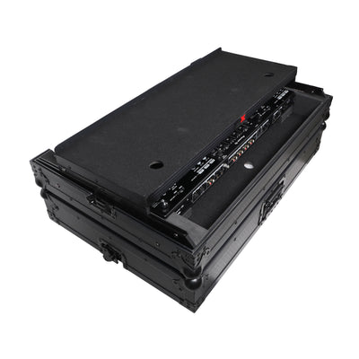 ProX Pioneer DDJ-FLX10 or DDJ-GRV6 with Sliding Laptop Shelf ATA Flight Style Road Case Black Finish Slim Case