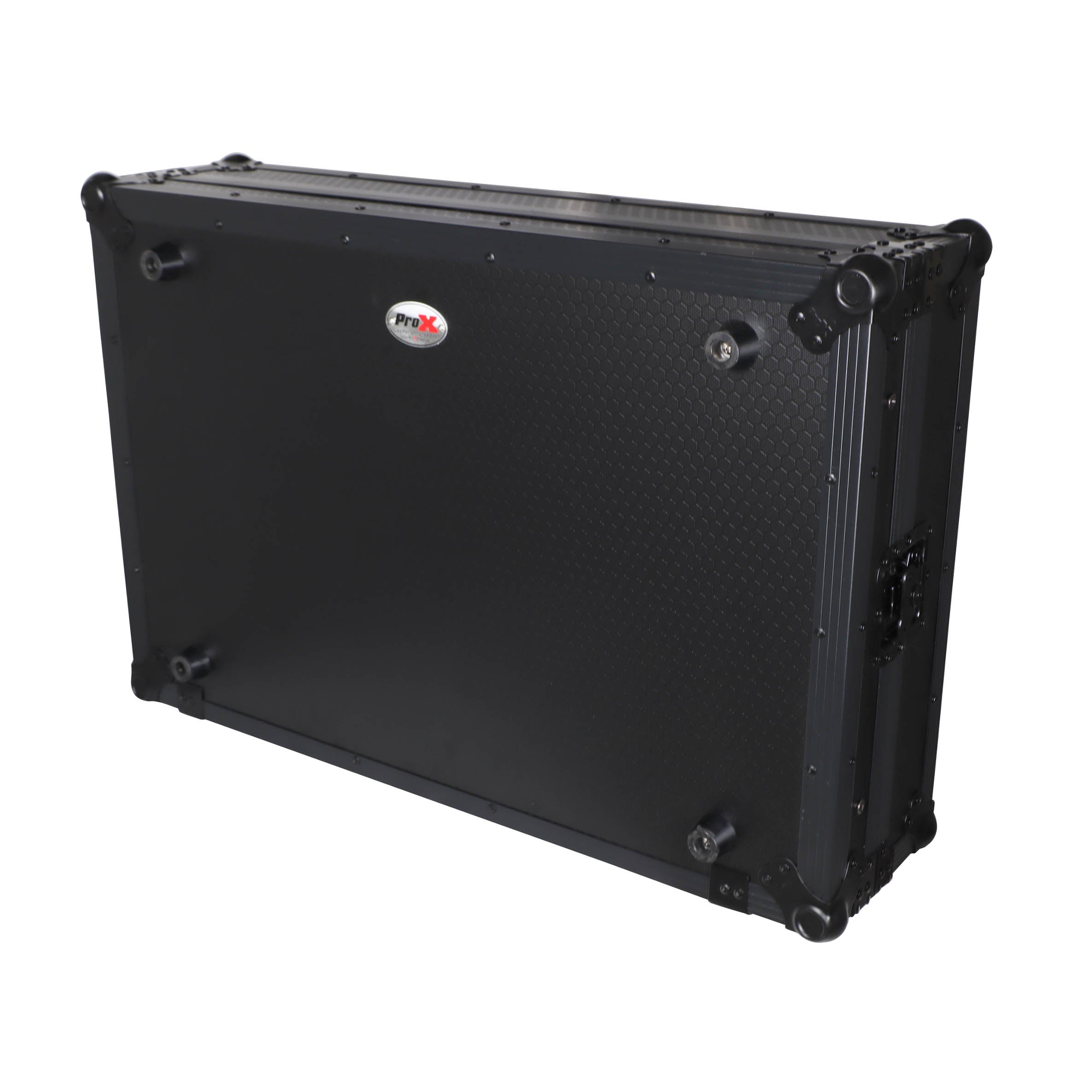 ProX Pioneer DDJ-FLX10 or DDJ-GRV6 with Sliding Laptop Shelf ATA Flight Style Road Case Black Finish Slim Case