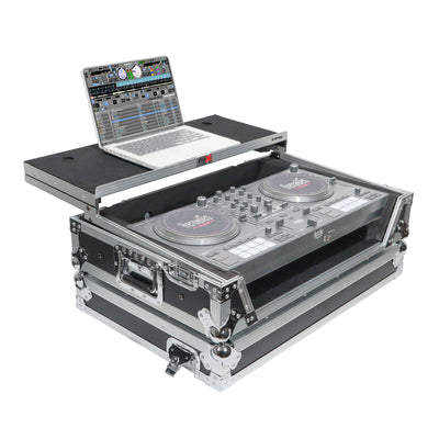 ProX ATA Flight Road Case For Hercules T7 Inpulse Controller with Laptop Shelf 1U Rack Space and Wheels