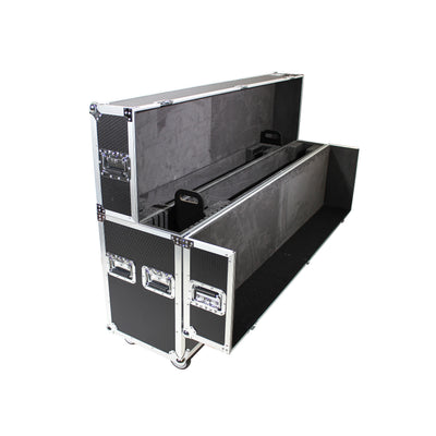 ProX Flat Panel LCD-LED-Plasma Monitor Road Case Holds Two 43"-50" TVs Adjustable Case W-4 Inch Casters