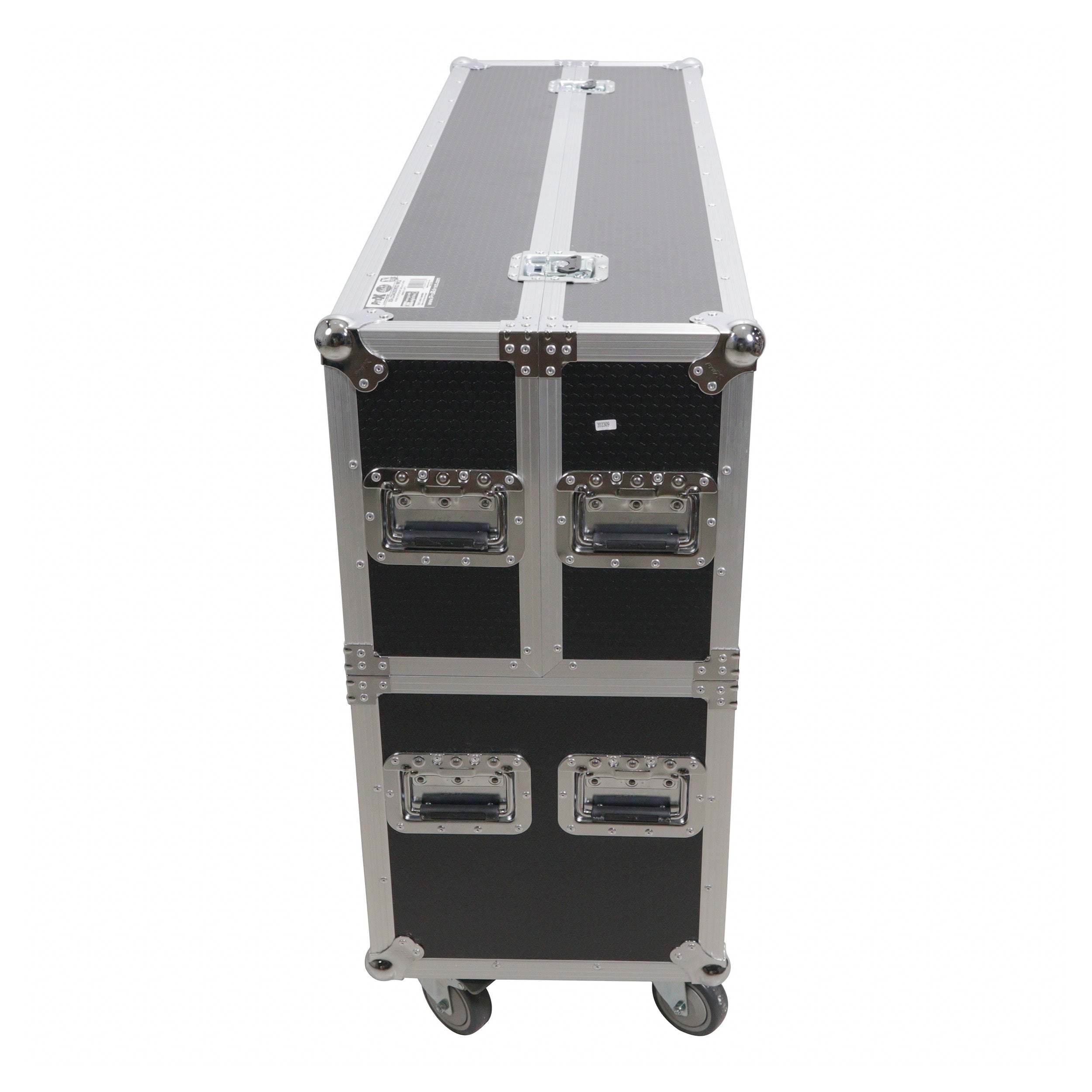 ProX Flat Panel LCD-LED-Plasma Monitor Road Case Holds Two 43"-50" TVs Adjustable Case W-4 Inch Casters