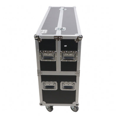 ProX Flat Panel LCD-LED-Plasma Monitor Road Case Holds Two 43"-50" TVs Adjustable Case W-4 Inch Casters