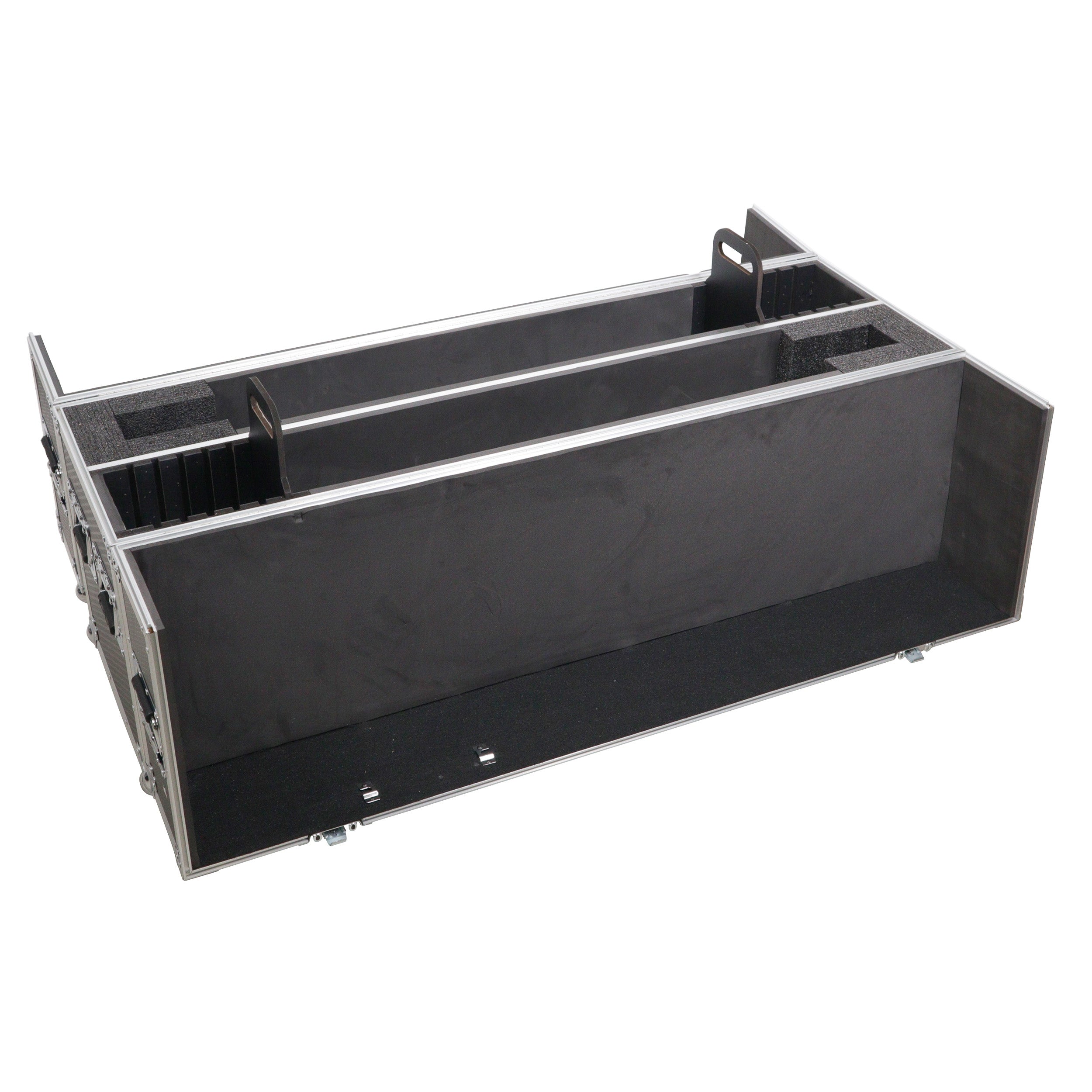 ProX Flat Panel LCD-LED-Plasma Monitor Road Case Holds Two 43"-50" TVs Adjustable Case W-4 Inch Casters