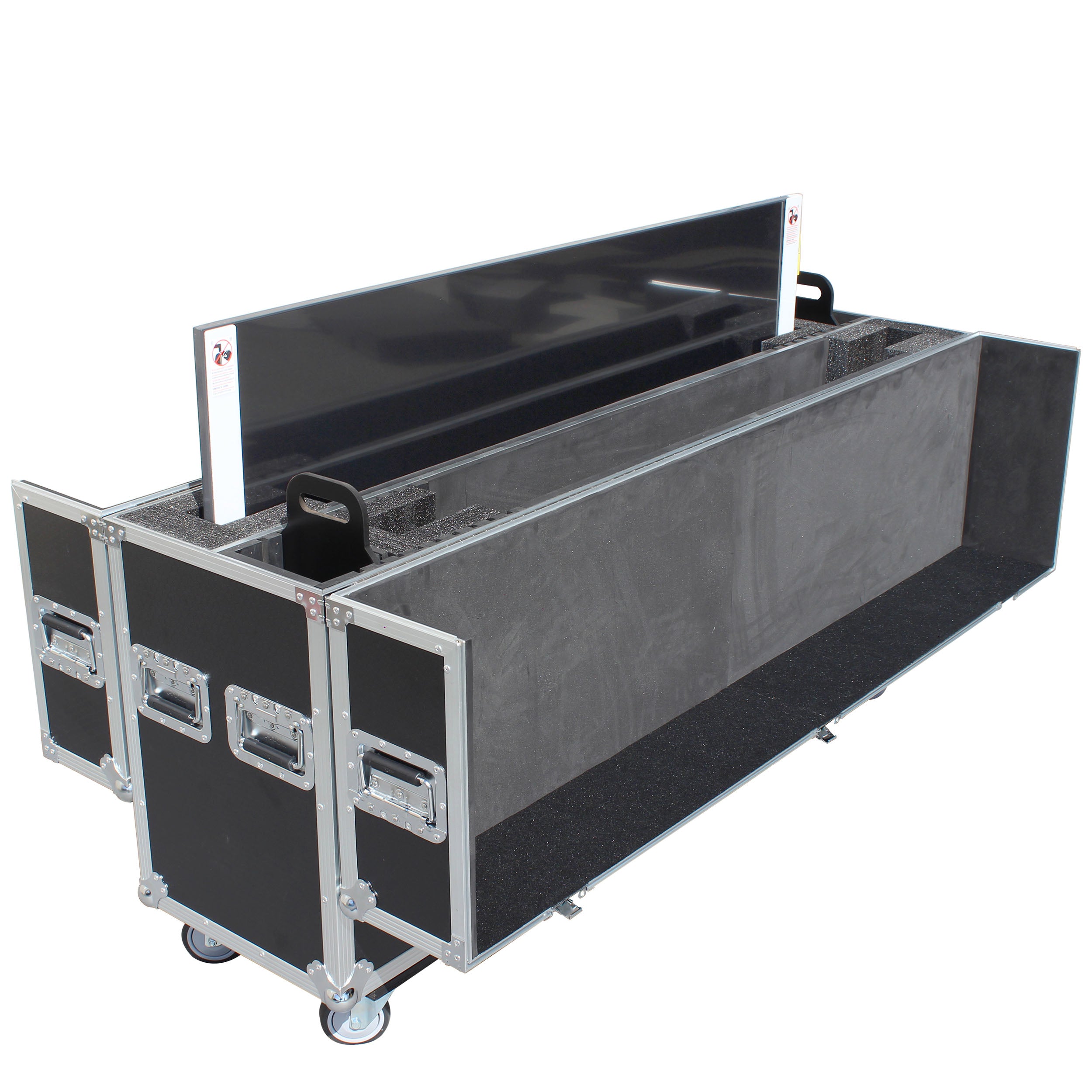 ProX Universal Case for Flat Panel Monitor LED-LCD-Plasma TV Dual 55" to 70" Adjustable Flight Case W-4 Inch Casters