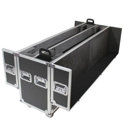ProX Universal Case for Flat Panel Monitor LED-LCD-Plasma TV Dual 55" to 70" Adjustable Flight Case W-4 Inch Casters