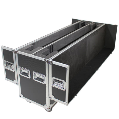 ProX Universal Case for Flat Panel Monitor LED-LCD-Plasma TV Dual 55" to 70" Adjustable Flight Case W-4 Inch Casters