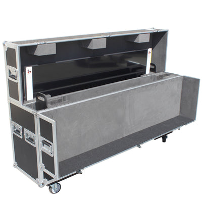 ProX Universal Case for Flat Panel Monitor LED-LCD-Plasma TV Dual 55" to 70" Adjustable Flight Case W-4 Inch Casters