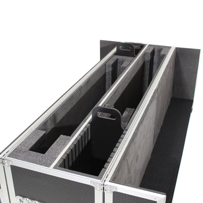 ProX Universal Case for Flat Panel Monitor LED-LCD-Plasma TV Dual 55" to 70" Adjustable Flight Case W-4 Inch Casters