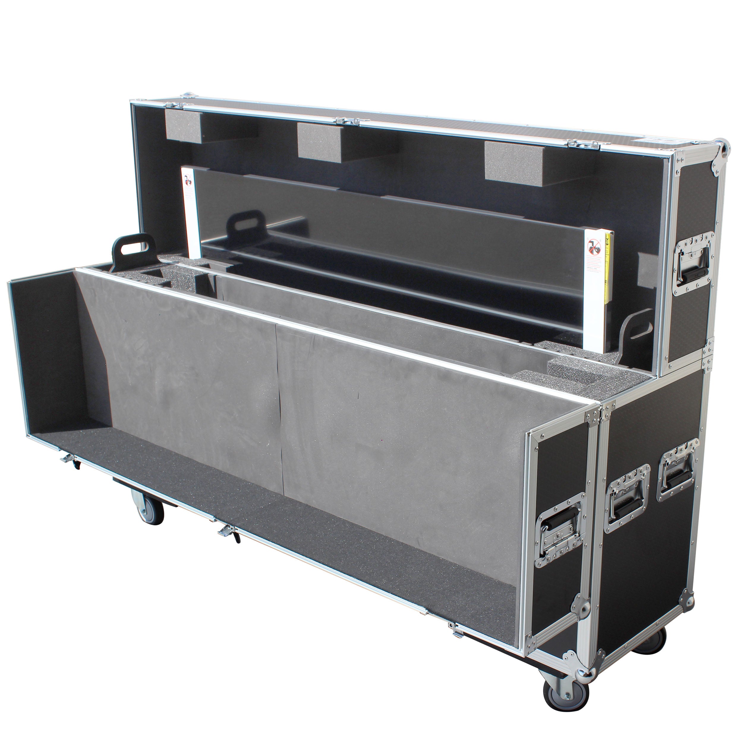 ProX Universal Case for Flat Panel Monitor LED-LCD-Plasma TV Dual 55" to 70" Adjustable Flight Case W-4 Inch Casters