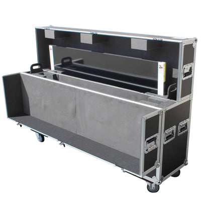 ProX Universal Case for Flat Panel Monitor LED-LCD-Plasma TV Dual 55" to 70" Adjustable Flight Case W-4 Inch Casters