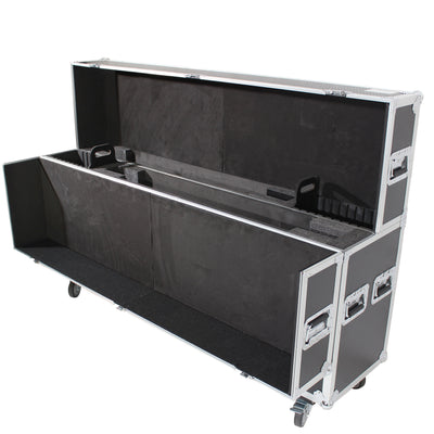 ProX Universal Case for Flat Panel Monitor LED-LCD-Plasma TV Dual 55" to 70" Adjustable Flight Case W-4 Inch Casters