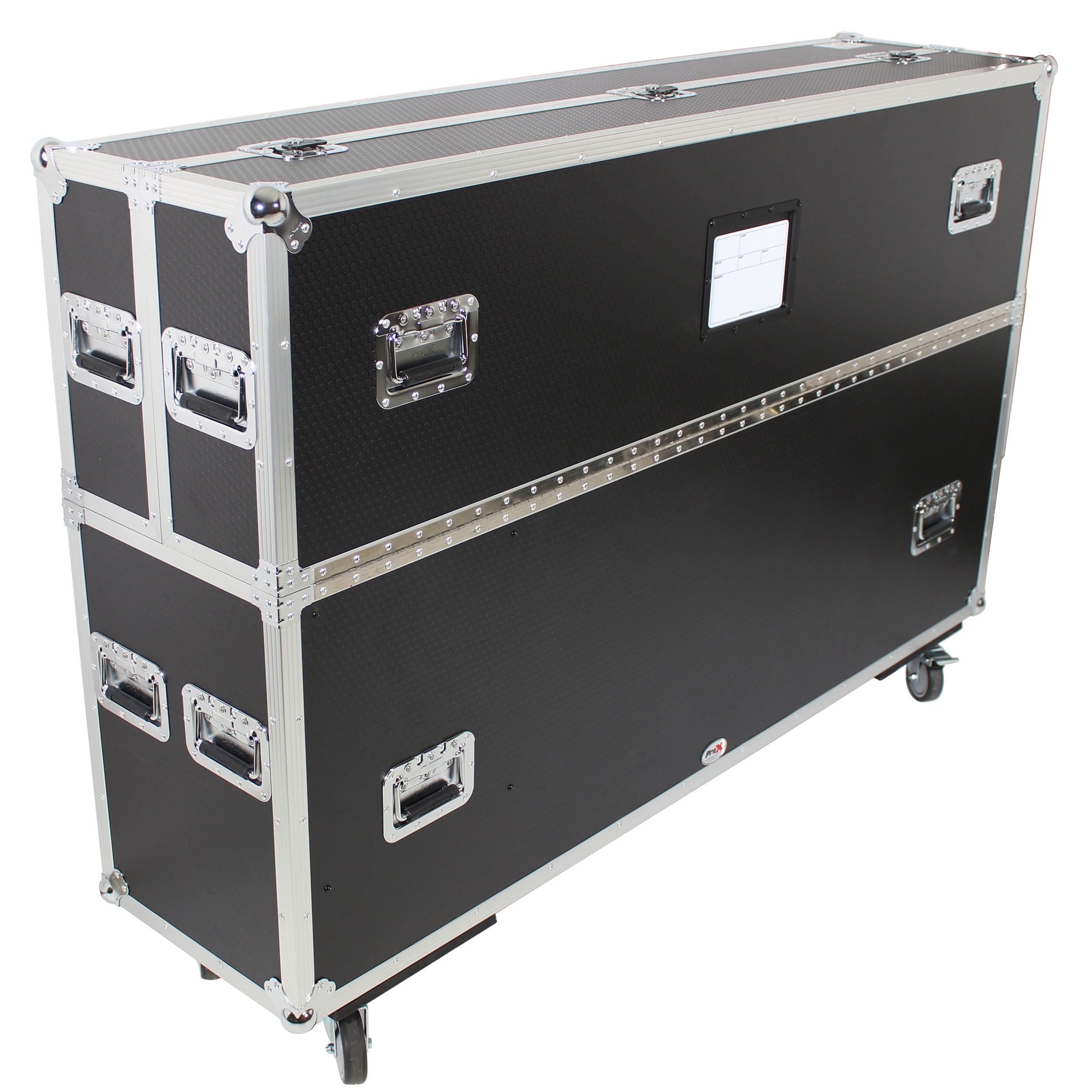 ProX Universal Case for Flat Panel Monitor LED-LCD-Plasma TV Dual 55" to 70" Adjustable Flight Case W-4 Inch Casters