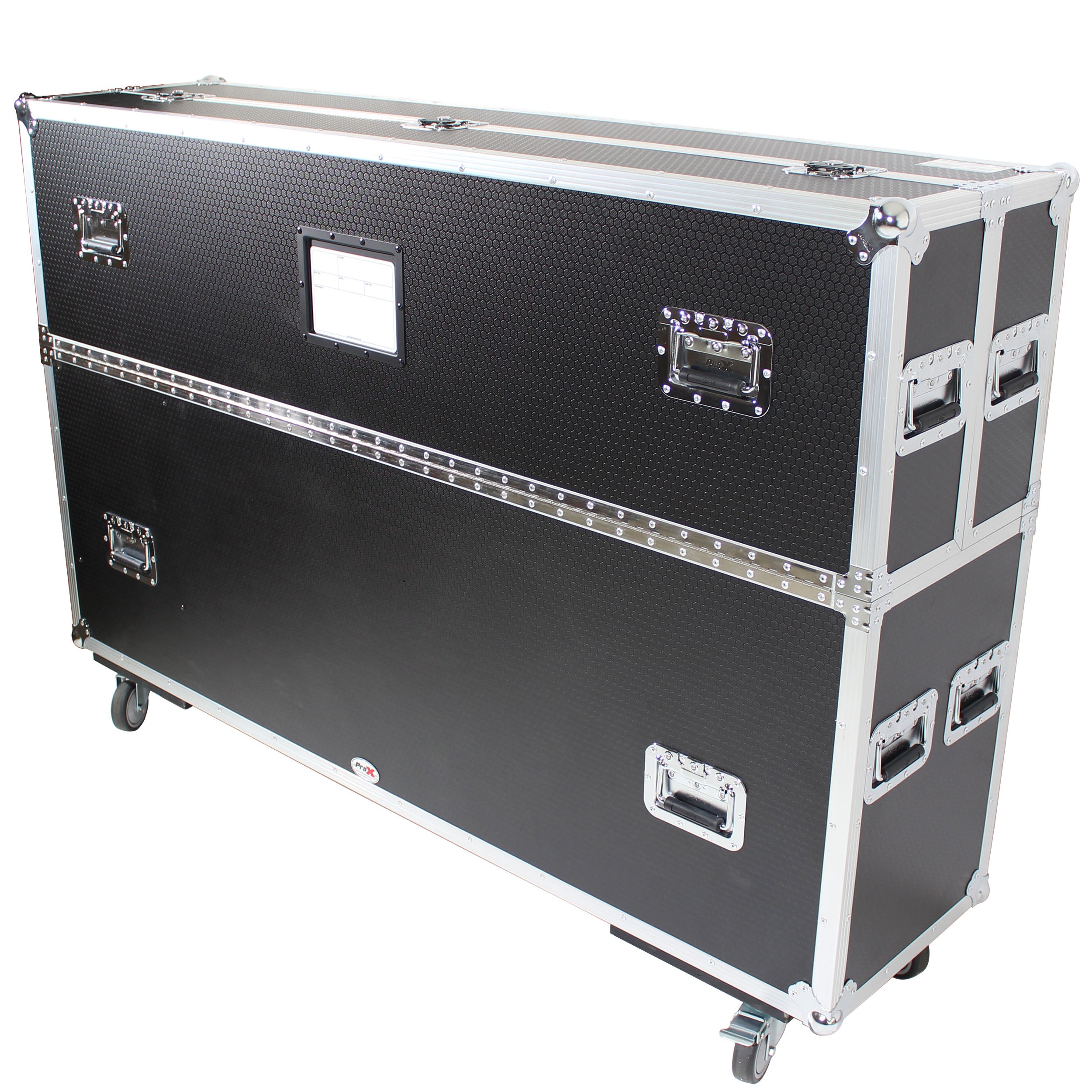 ProX Universal Case for Flat Panel Monitor LED-LCD-Plasma TV Dual 55" to 70" Adjustable Flight Case W-4 Inch Casters