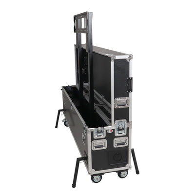 ProX Motorized Universal Case For Flat Panel Monitor LED LCD TV Dual 80" to 90" Flight Case W 4" Casters