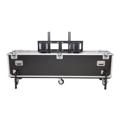 ProX Motorized Universal Case For Flat Panel Monitor LED LCD TV Dual 80" to 90" Flight Case W 4" Casters