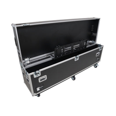 ProX Motorized Universal Case For Flat Panel Monitor LED LCD TV Dual 80" to 90" Flight Case W 4" Casters