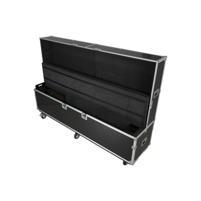 ProX Universal Case For Flat Panel Dual Monitor LED LCD TV Dual 80" to 100" Adjustable Flight Case W 4" Casters