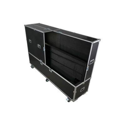 ProX Universal Case For Flat Panel Dual Monitor LED LCD TV Dual 80" to 100" Adjustable Flight Case W 4" Casters