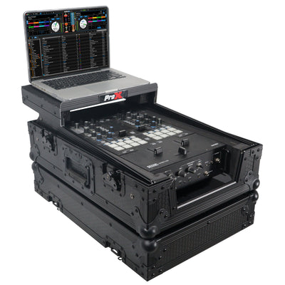 ProX ATA Flight Style Universal Road Case with Sliding Laptop Shelf for Pioneer DJM S11 RANE SEVENTY 70 SEVENTY 72 MK