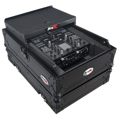 ProX ATA Flight Style Universal Road Case with Sliding Laptop Shelf for Pioneer DJM S11 RANE SEVENTY 70 SEVENTY 72 MK